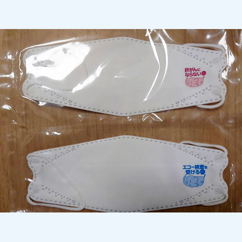 不織布立体マスク（赤、青）